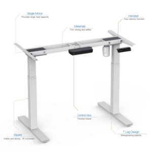 EDesk Single motor height adjustable desk (2)