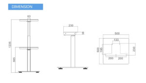 EDesk Single Leg Height Adjustable Desk (3)