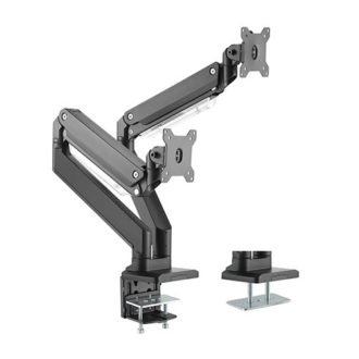 Heavy Duty Gas Spring Aluminium Dual Monitor arm