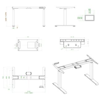 Dual-Motor-Electric-Height-Adjustable-Desk-Frame-Inclusive-GST-Free-Shipping-Three-Stage Frame size