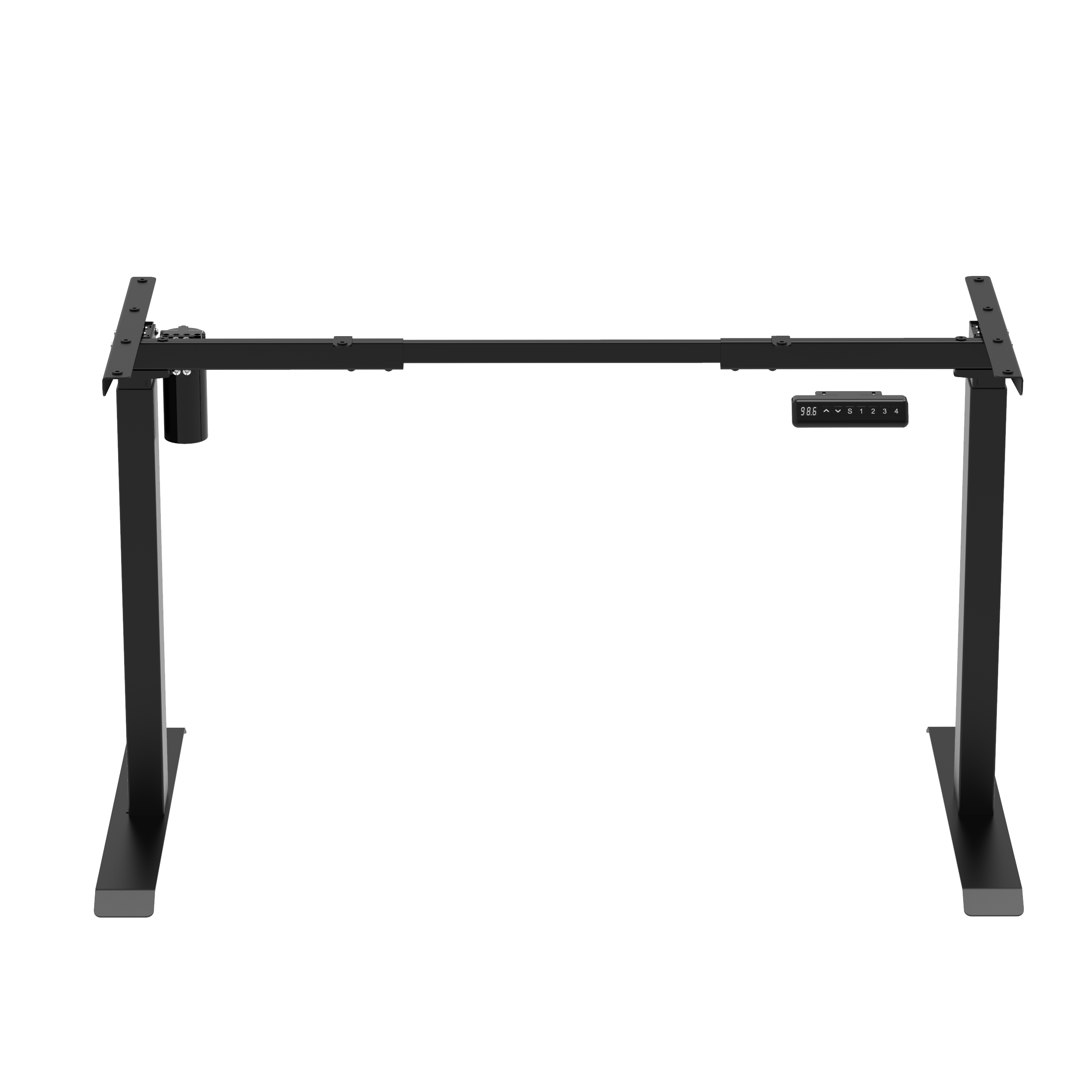 EL009-SBR-P Ergologic Single Motor Black Color Desk Electric Height Standing Adjustable Desk Frame Two Stage Motorised Table Best Quality